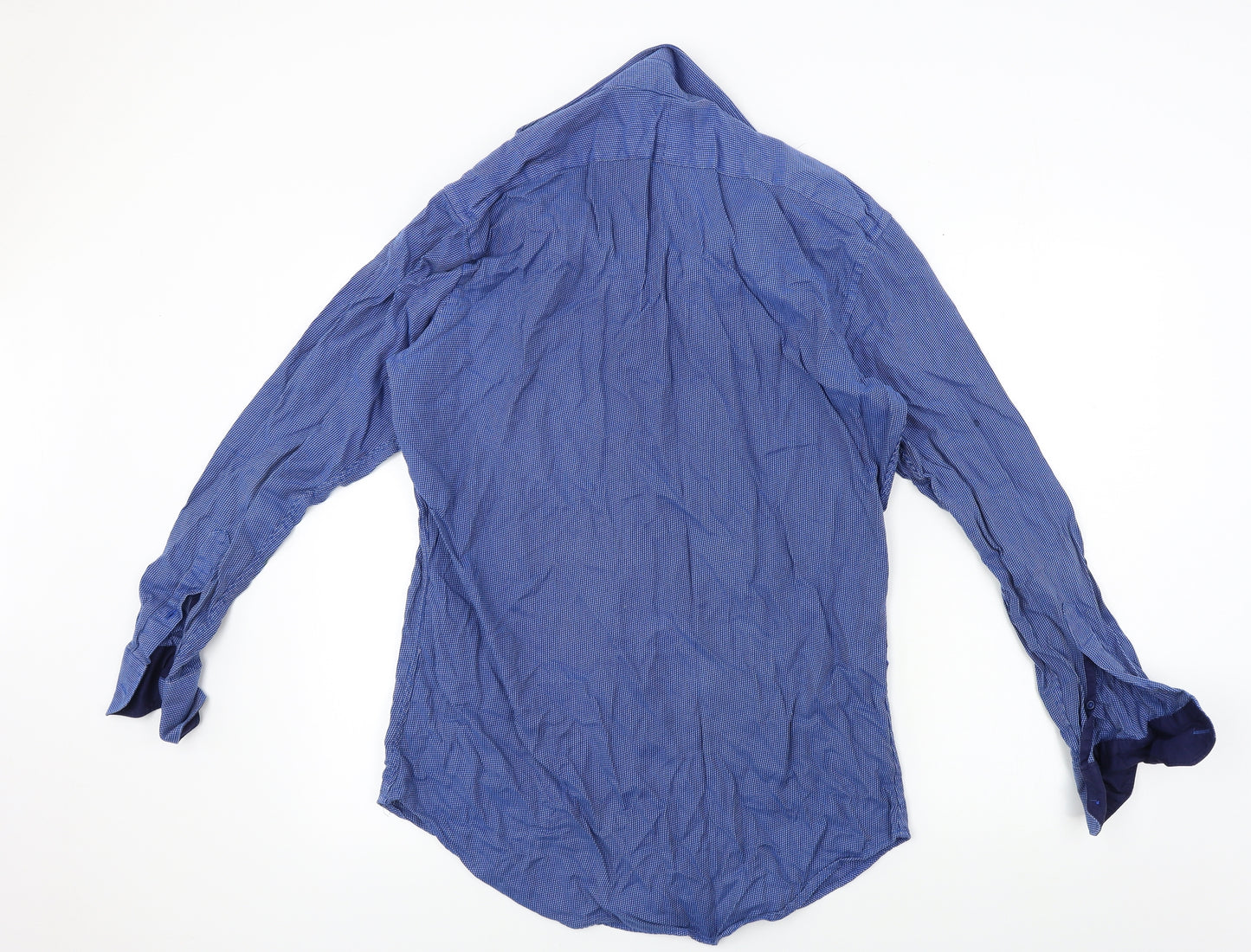 TM Lewin   Mens Blue    Button-Up Size 17