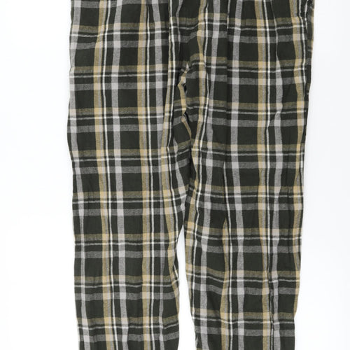 Lounge Mens Green Check  Sweatpants Trousers Size M L25 in
