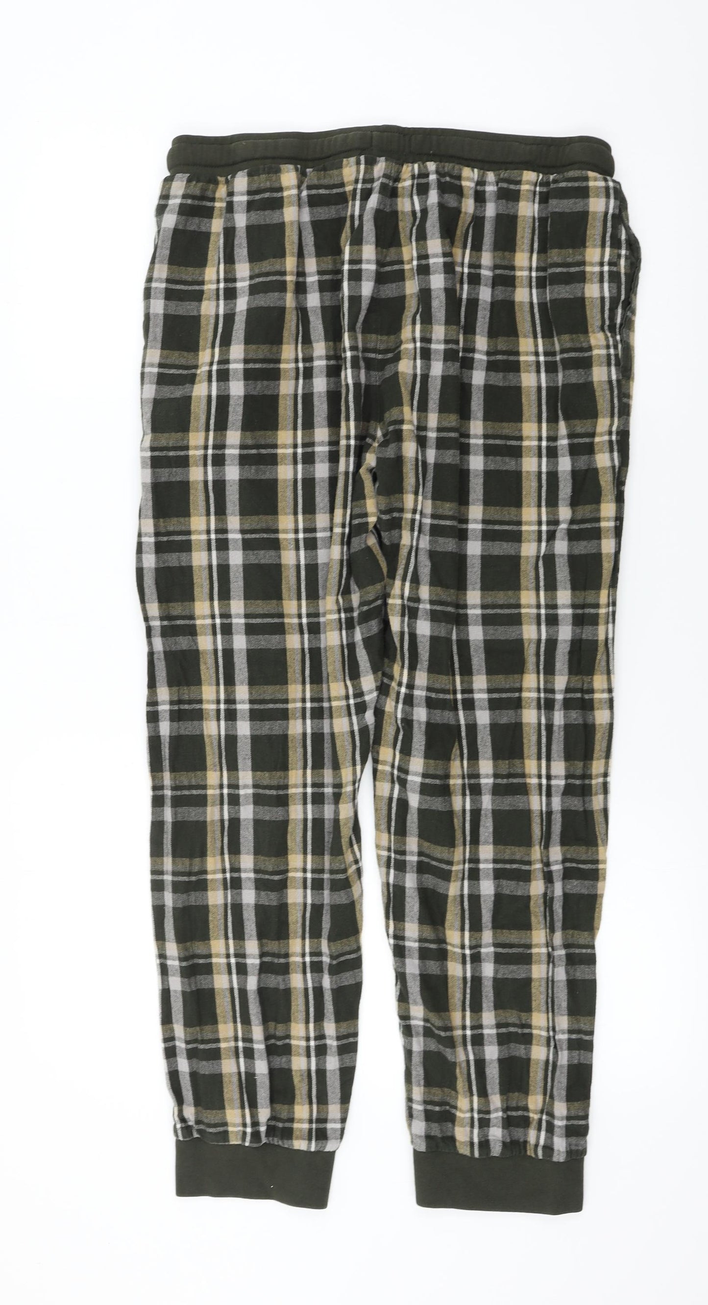 Lounge Mens Green Check  Sweatpants Trousers Size M L25 in