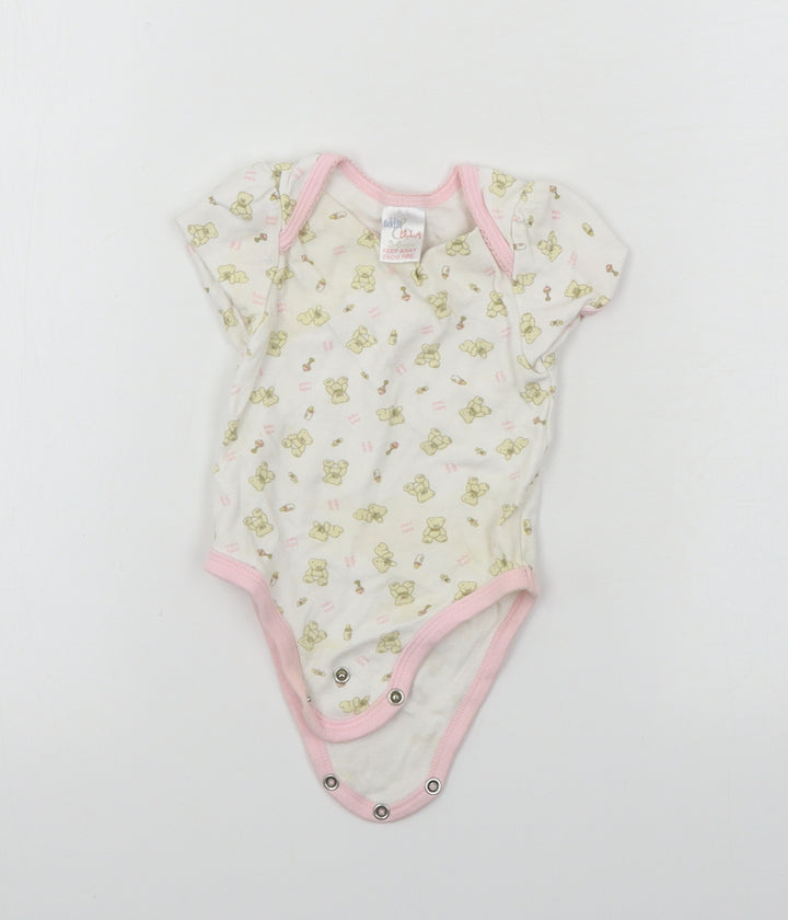 eddie&ella Girls White   Babygrow One-Piece Size 3-6 Months