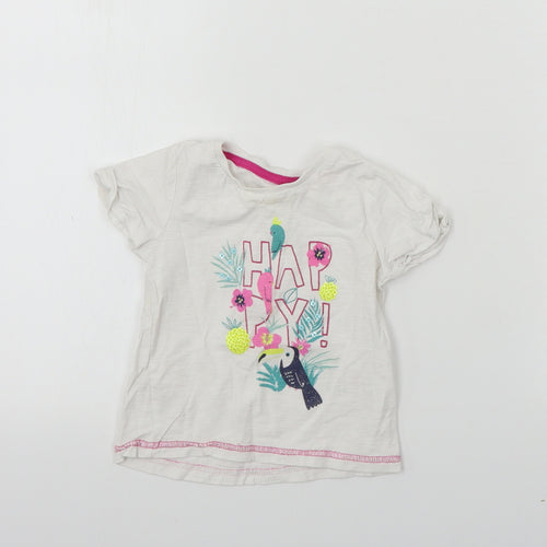 Matalan  Girls White   Basic T-Shirt Size 9-12 Months