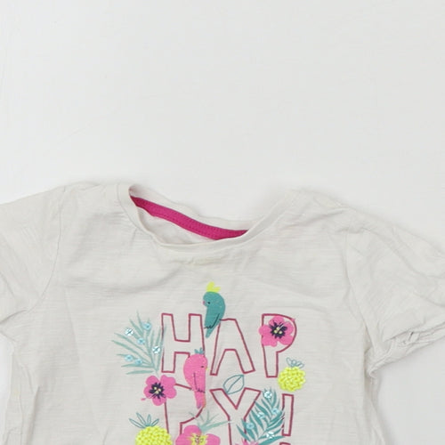 Matalan  Girls White   Basic T-Shirt Size 9-12 Months