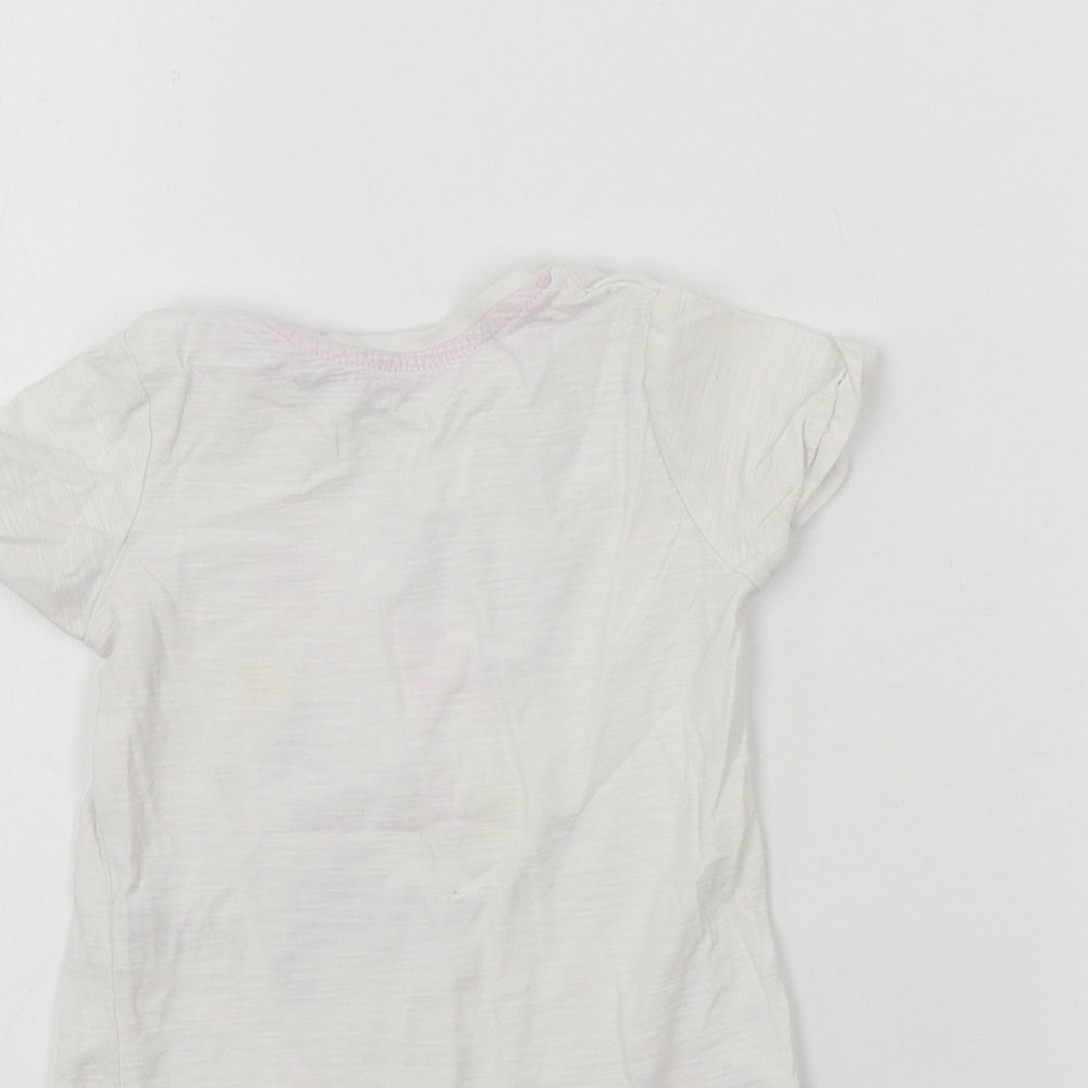 Matalan  Girls White   Basic T-Shirt Size 9-12 Months