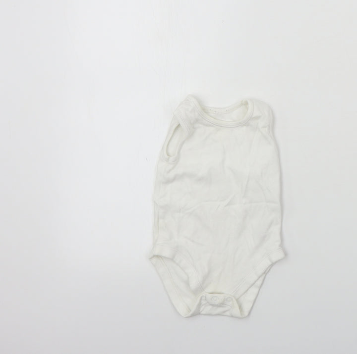 Nutmeg Baby White Babygrow One-Piece Size 9-12 Months