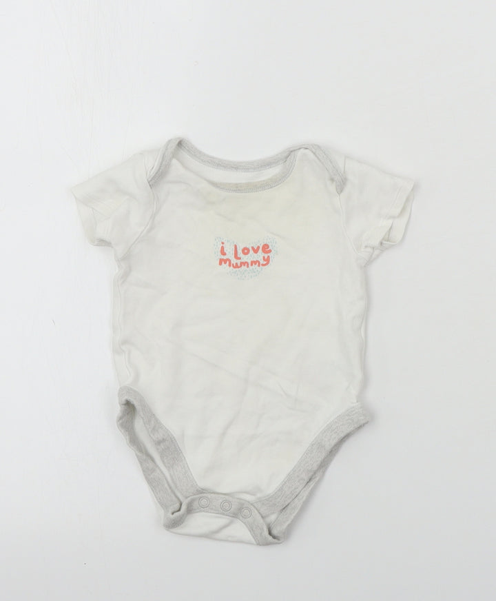 pep&co Girls White   Babygrow One-Piece Size 9-12 Months