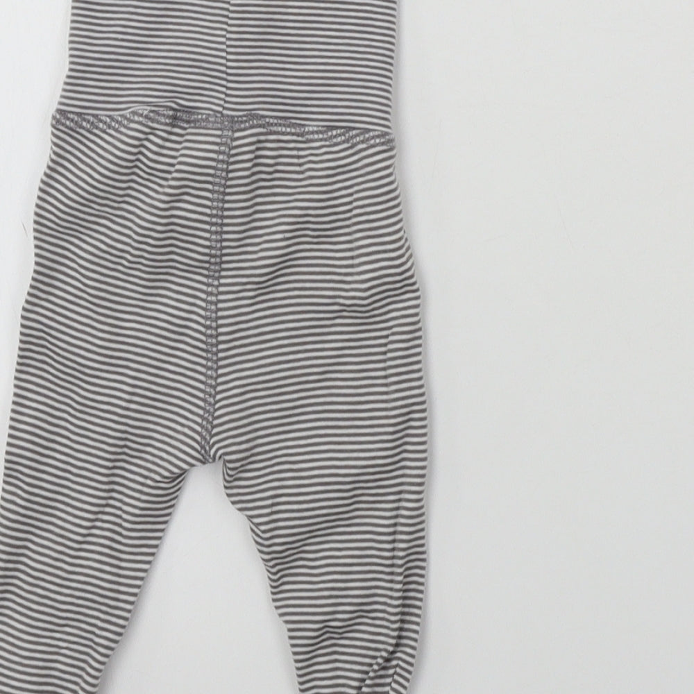 H&M  Boys Grey Striped  Jogger Trousers Size 0-3 Months