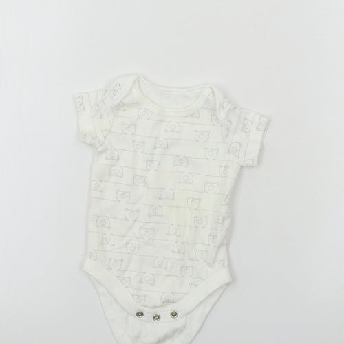 TU Baby White   Babygrow One-Piece Size 0-3 Months