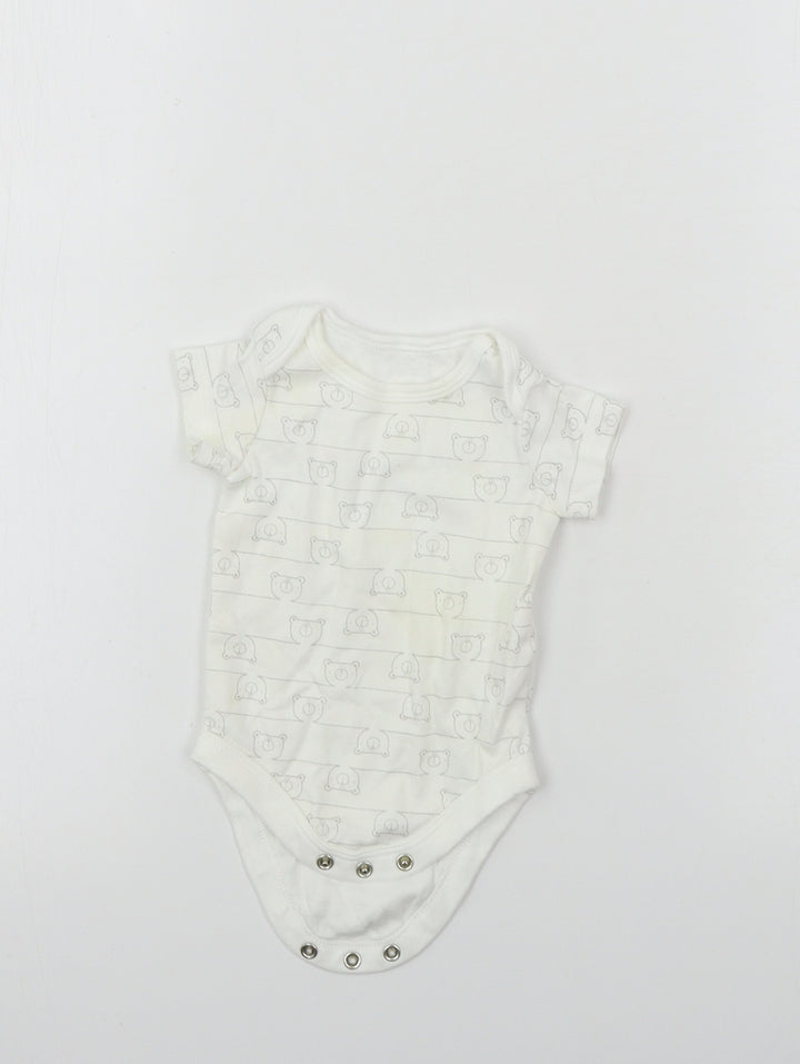 TU Baby White   Babygrow One-Piece Size 0-3 Months