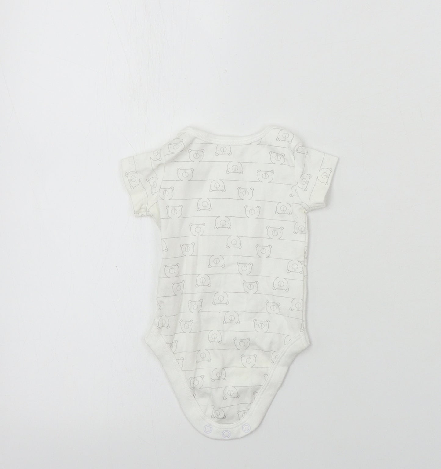 TU Baby White   Babygrow One-Piece Size 0-3 Months