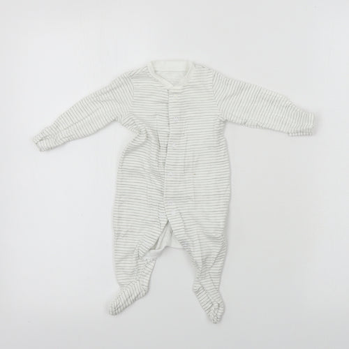 TU Baby White Striped  Babygrow One-Piece Size 0-3 Months