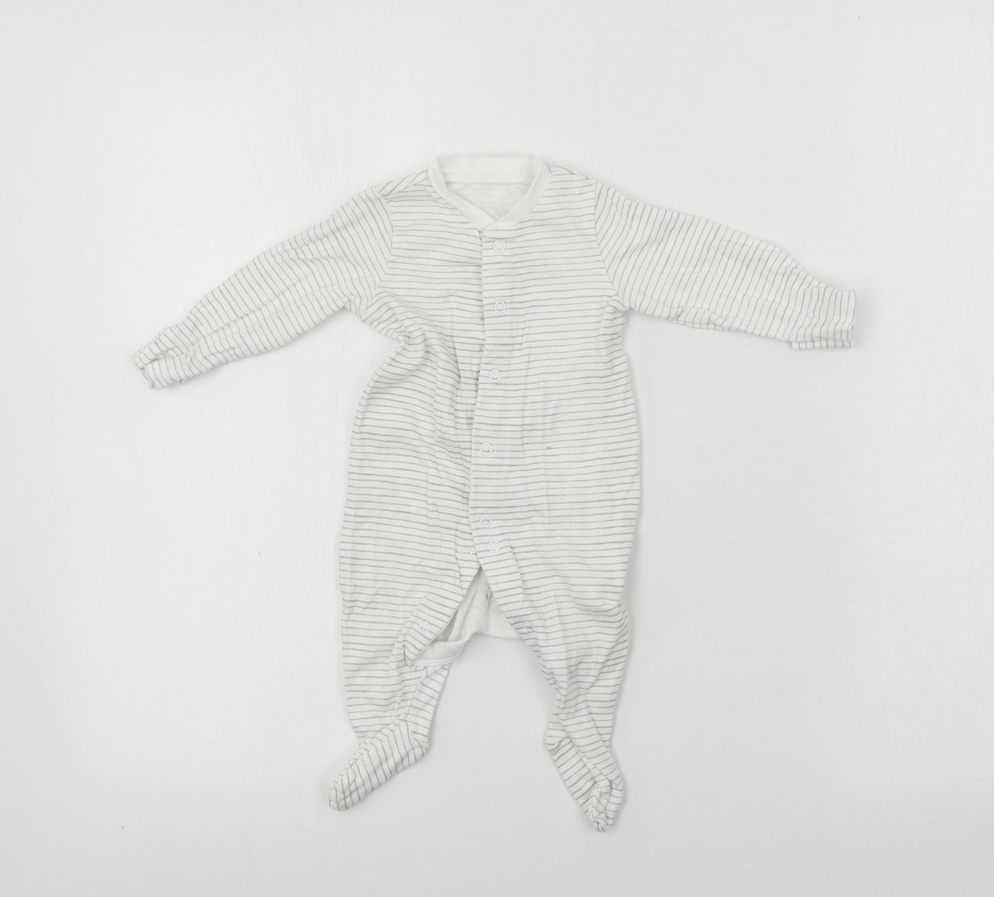 TU Baby White Striped  Babygrow One-Piece Size 0-3 Months