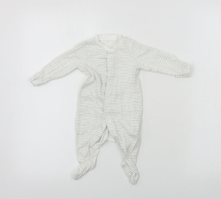 TU Baby White Striped  Babygrow One-Piece Size 0-3 Months