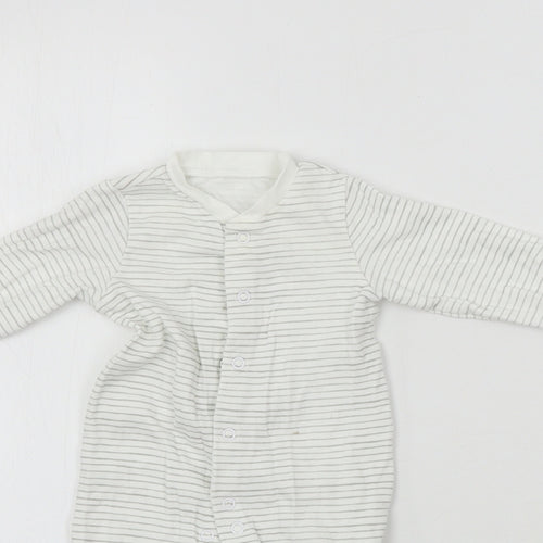TU Baby White Striped  Babygrow One-Piece Size 0-3 Months