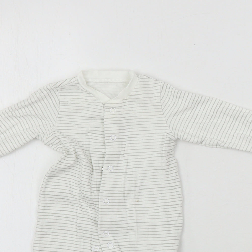 TU Baby White Striped  Babygrow One-Piece Size 0-3 Months