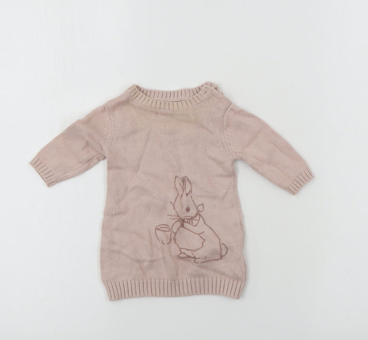 Marks and Spencer Girls Pink Pullover Jumper One Size