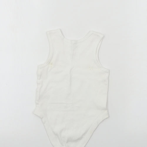 F&F  Boys White   Babygrow One-Piece Size 9-12 Months