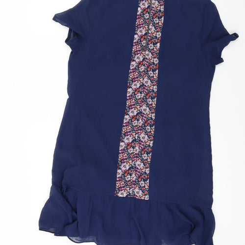 Preworn  Womens Blue Floral  A-Line  Size 12