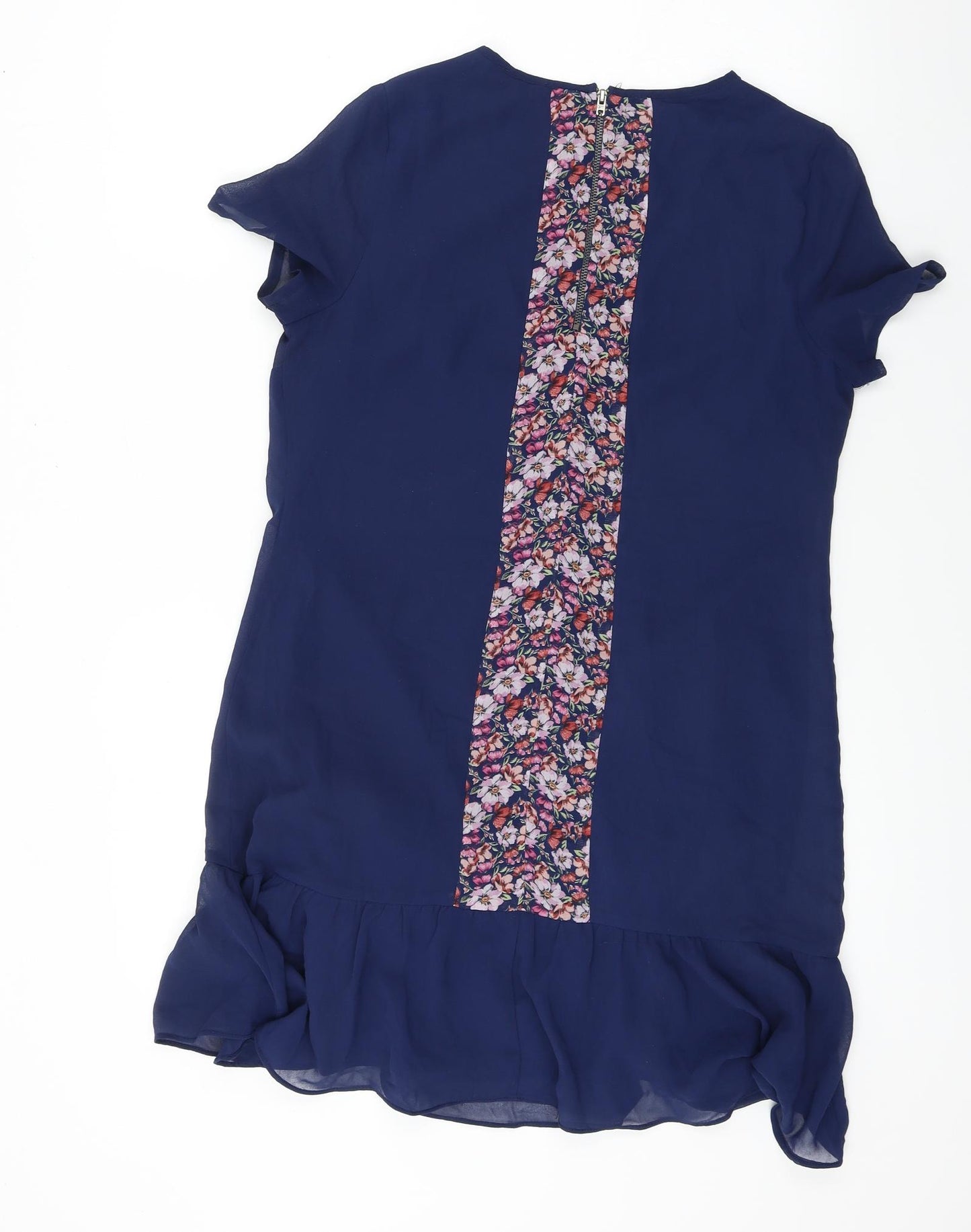 Preworn  Womens Blue Floral  A-Line  Size 12