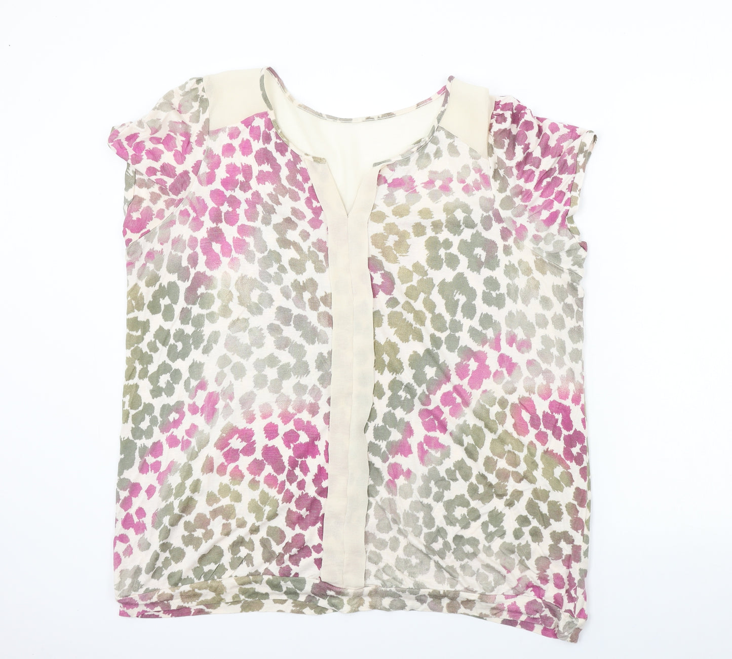 NEXT  Womens Beige Animal Print  Basic Blouse Size 22
