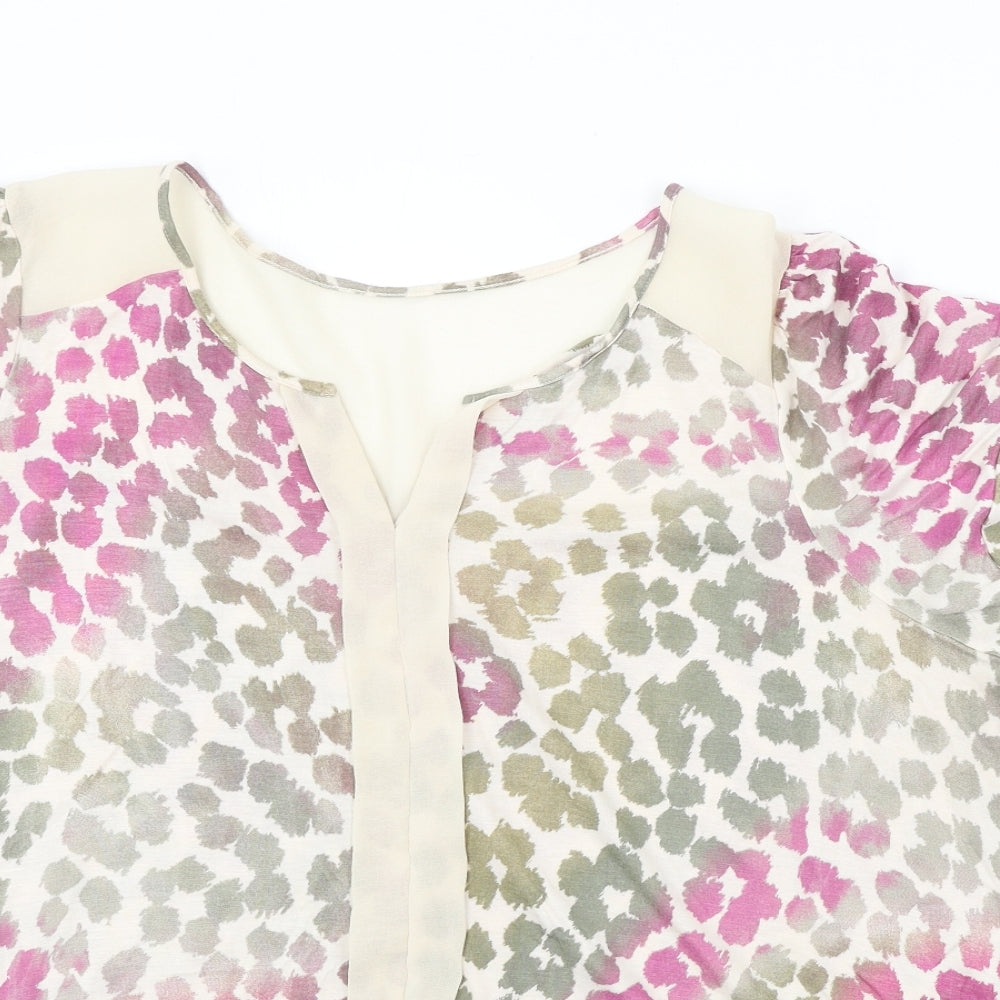NEXT  Womens Beige Animal Print  Basic Blouse Size 22