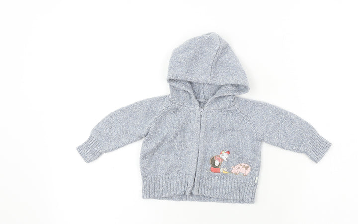 Mothercare Boys Blue   Full Zip Jumper Size 0-3 Months