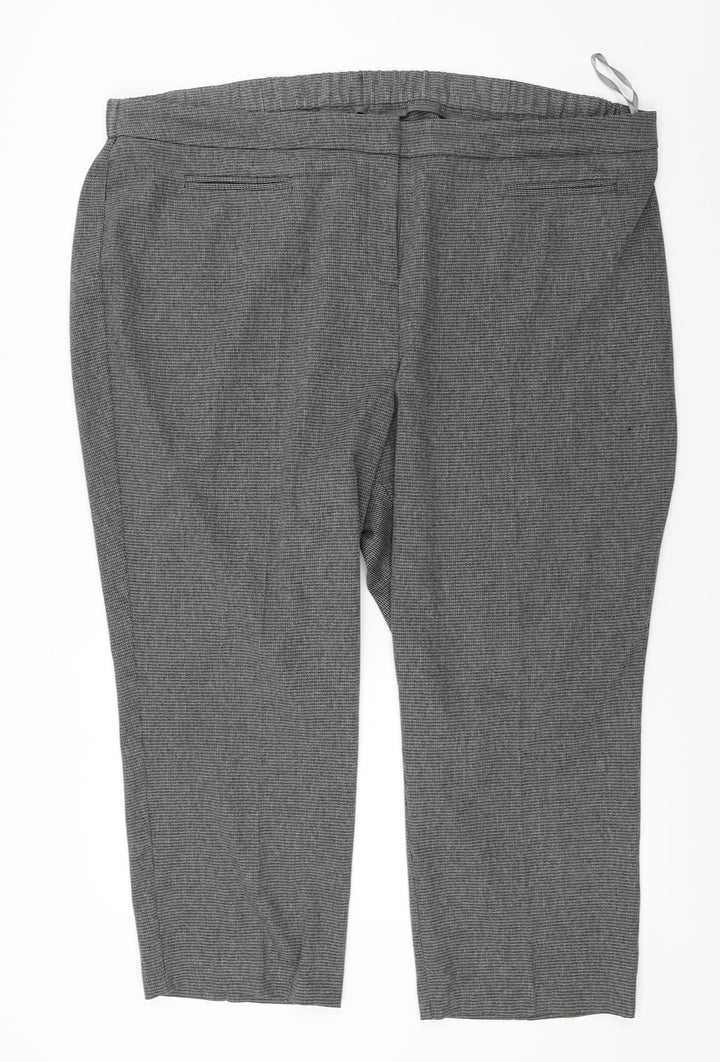 Bonmarché Mens Grey Check Trousers Size 24 L26 in
