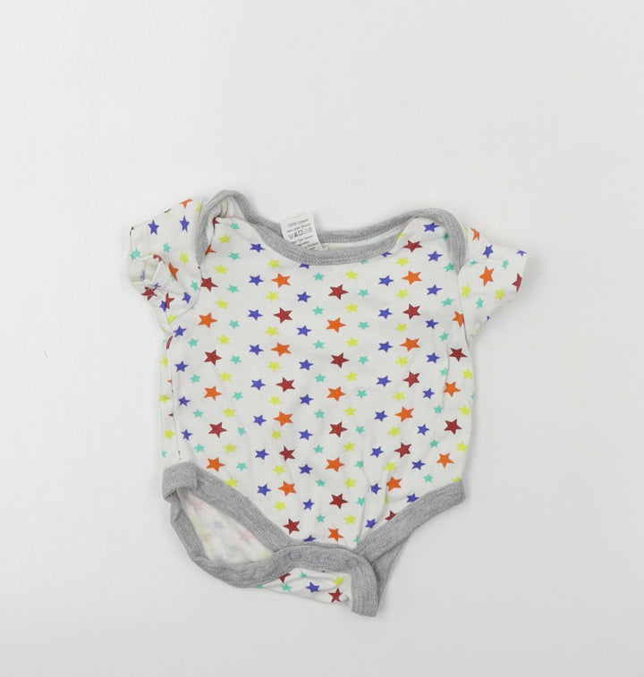 Preworn Boys White Babygrow One-Piece Size 0-3 Months