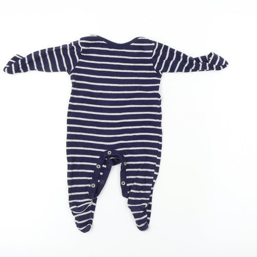 Nutmeg  Boys Blue Striped  Babygrow One-Piece Size 0-3 Months