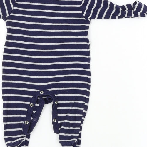 Nutmeg  Boys Blue Striped  Babygrow One-Piece Size 0-3 Months