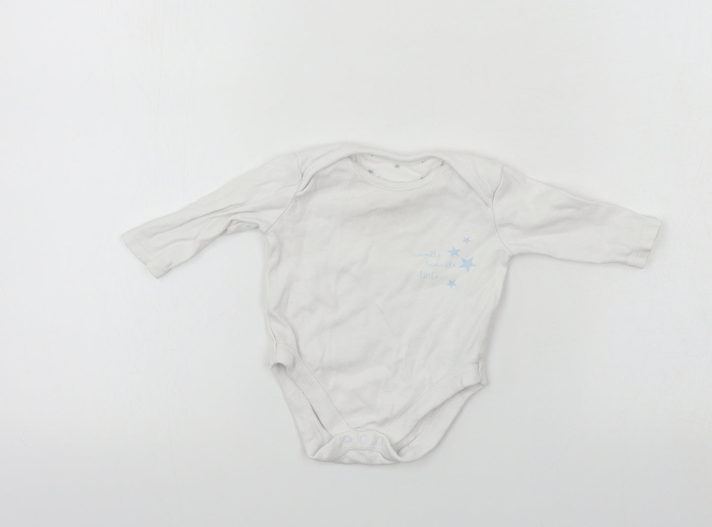 Very Boys White   Babygrow One-Piece Size 0-3 Months