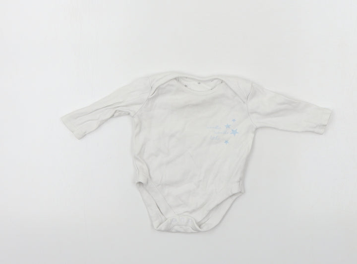 Very Boys White   Babygrow One-Piece Size 0-3 Months