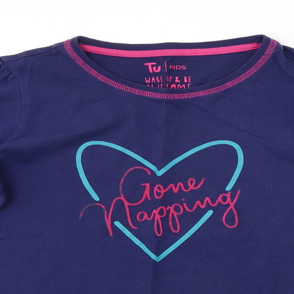 TU Girls Purple   Basic T-Shirt Size 11-12 Years