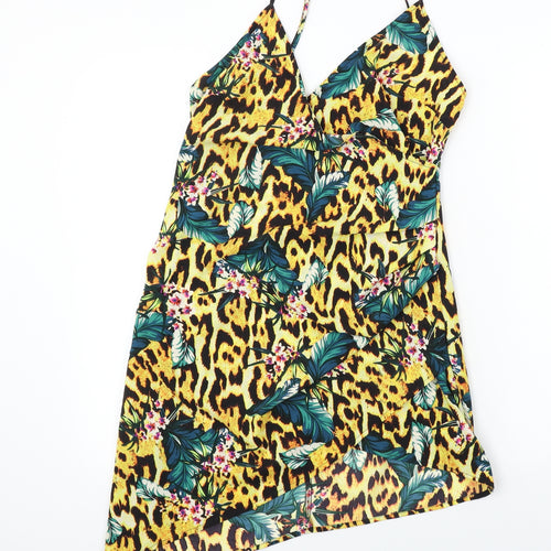 ASOS Womens Beige Animal Print  Basic Blouse Size 10