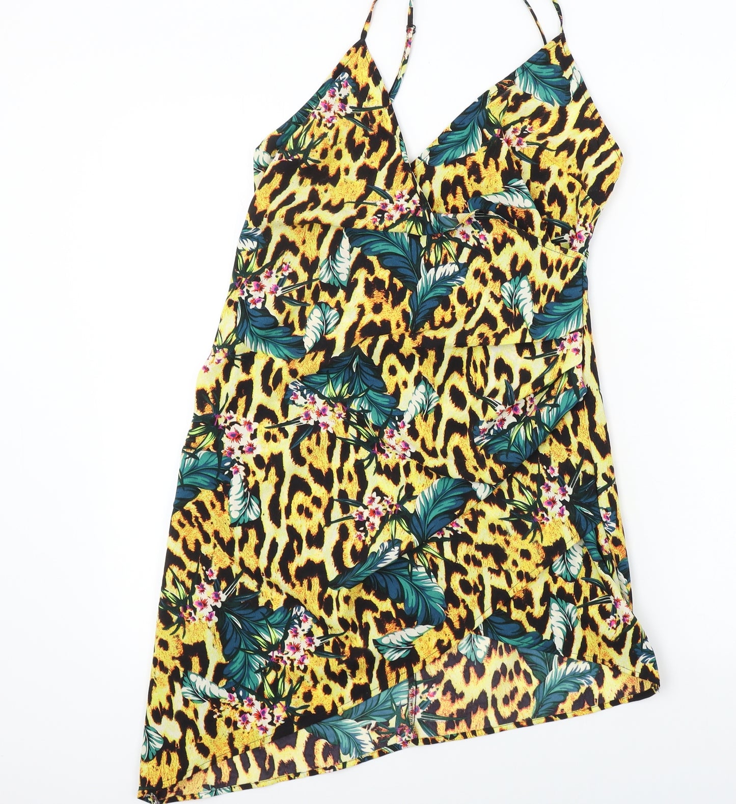 ASOS Womens Beige Animal Print  Basic Blouse Size 10