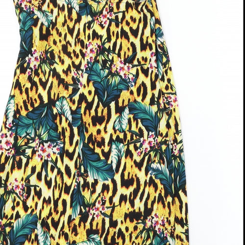ASOS Womens Beige Animal Print  Basic Blouse Size 10