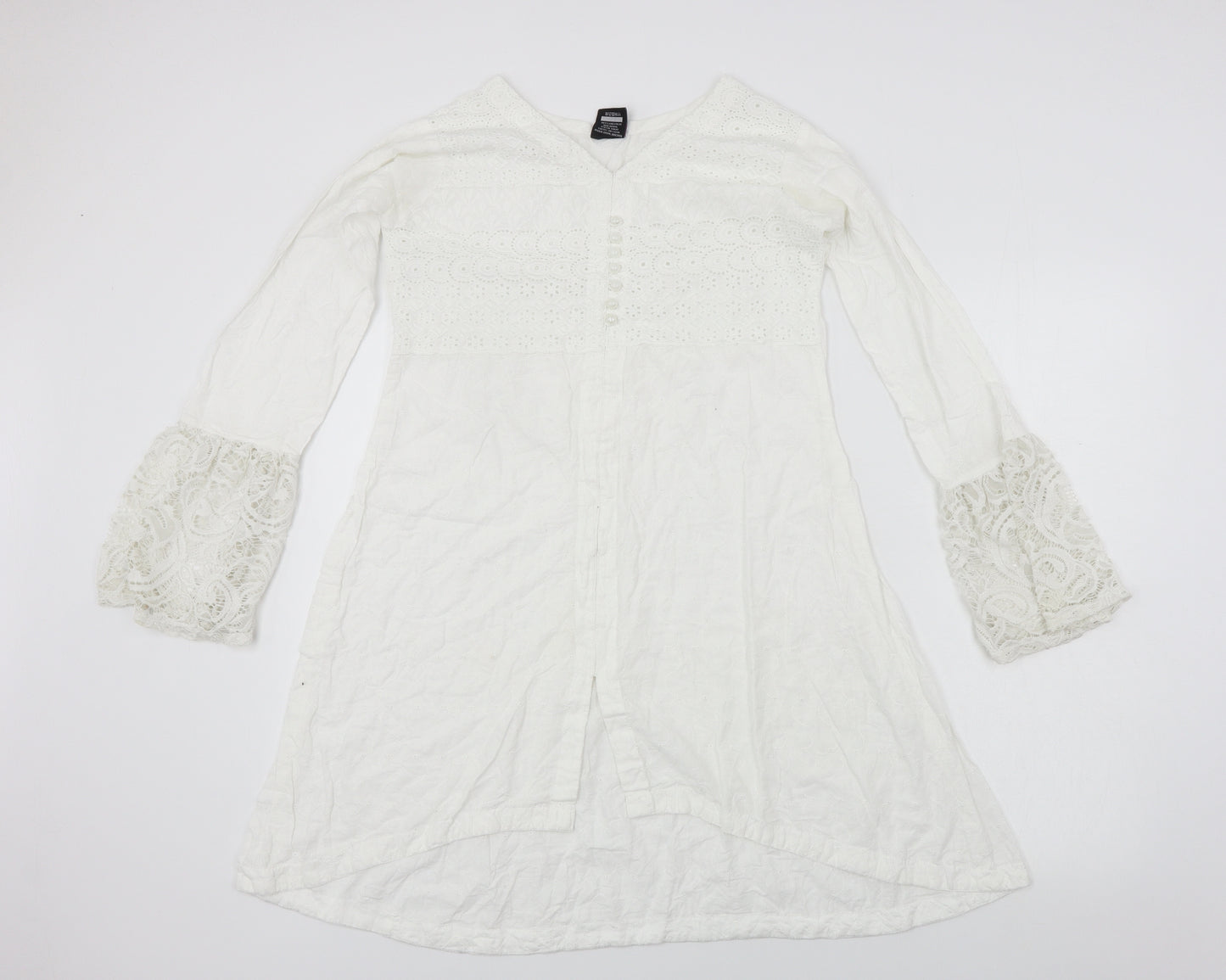 SJ Collection  Womens White   A-Line  Size M