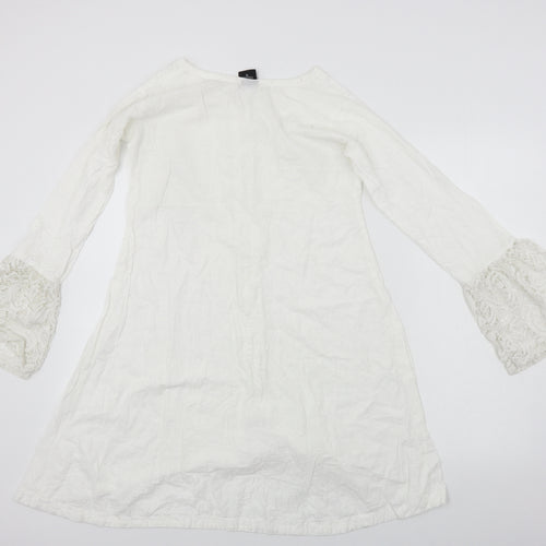 SJ Collection  Womens White   A-Line  Size M