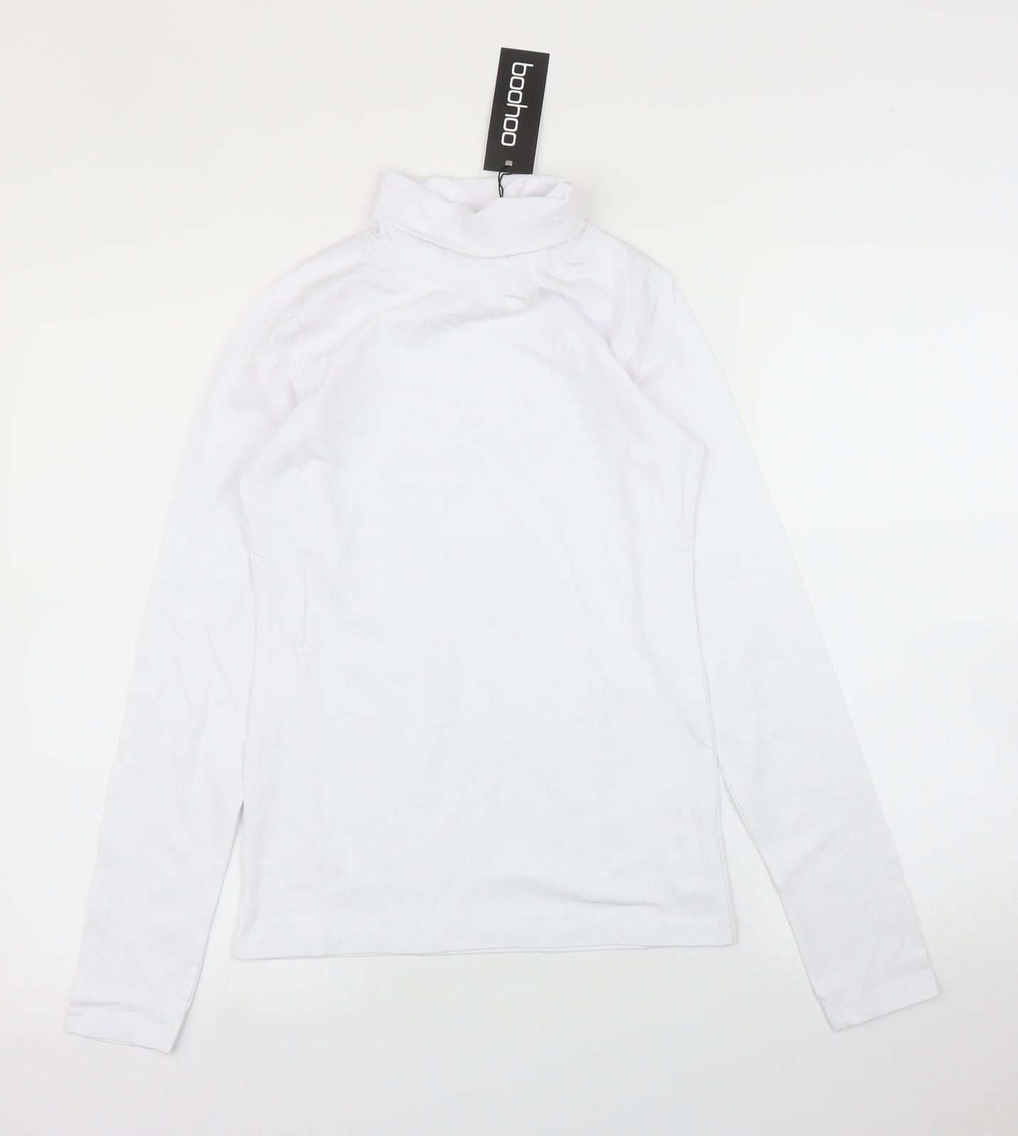 Boohoo Womens White   Basic T-Shirt Size 12