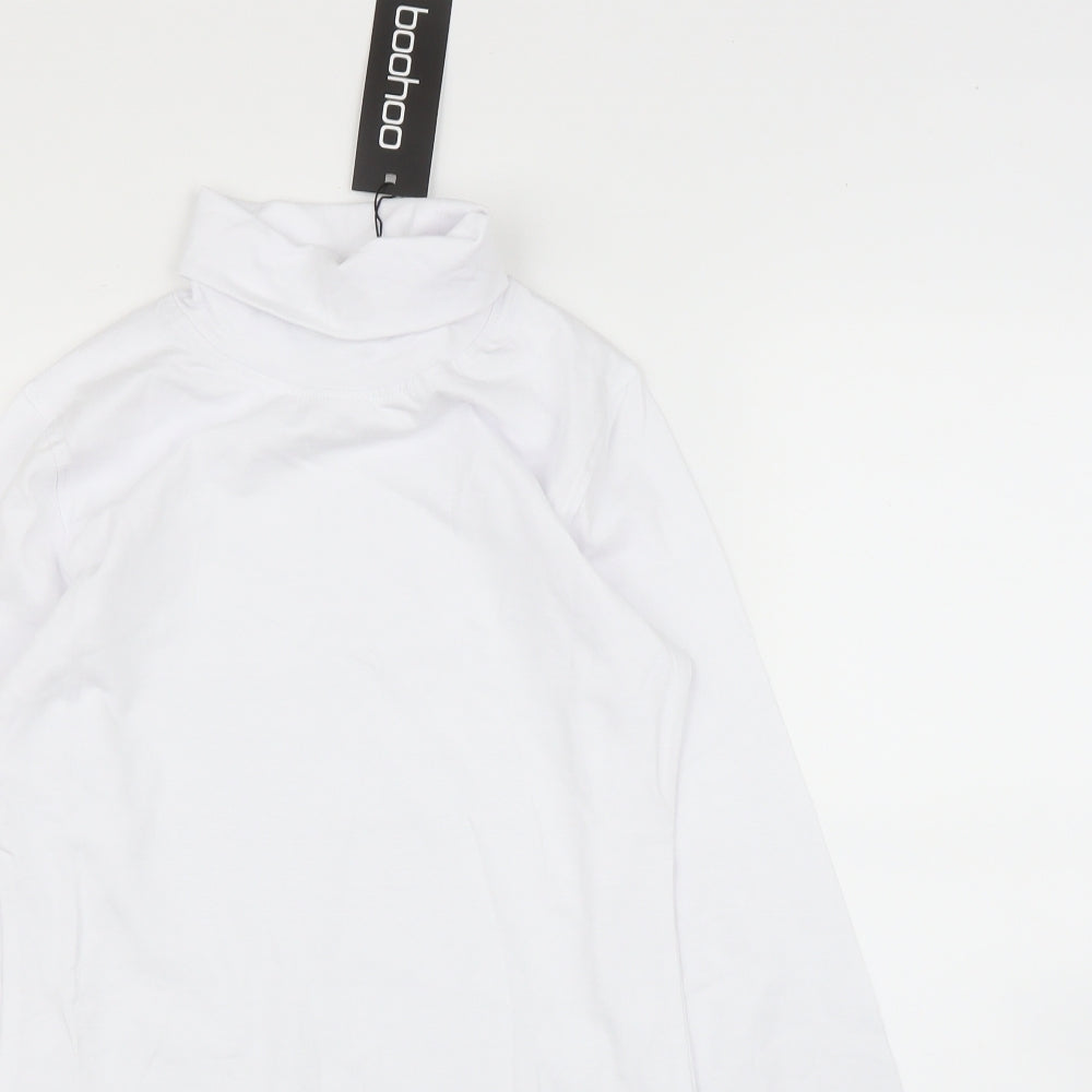 Boohoo Womens White   Basic T-Shirt Size 12