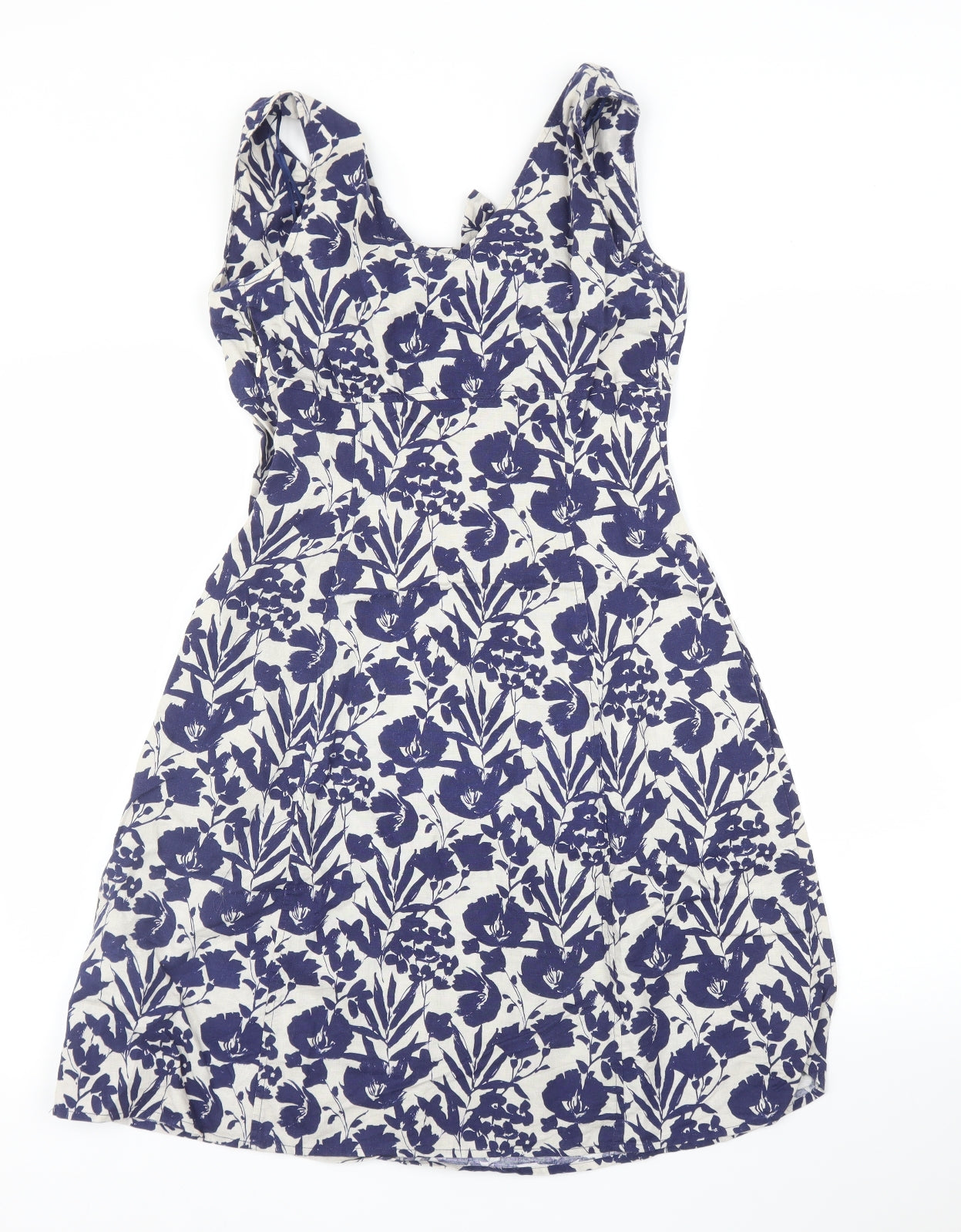 Kew London Womens Blue Floral  A-Line  Size 8