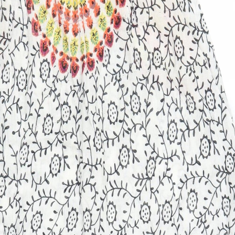 Rustice Albarracin Womens White Floral  Harem Trousers Size S