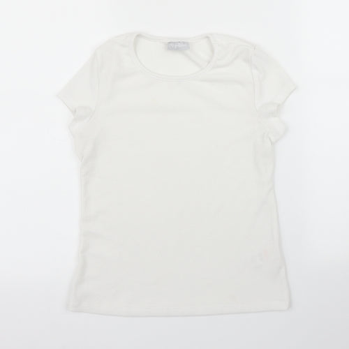 Matalan Girls White   Basic T-Shirt Size 11 Years
