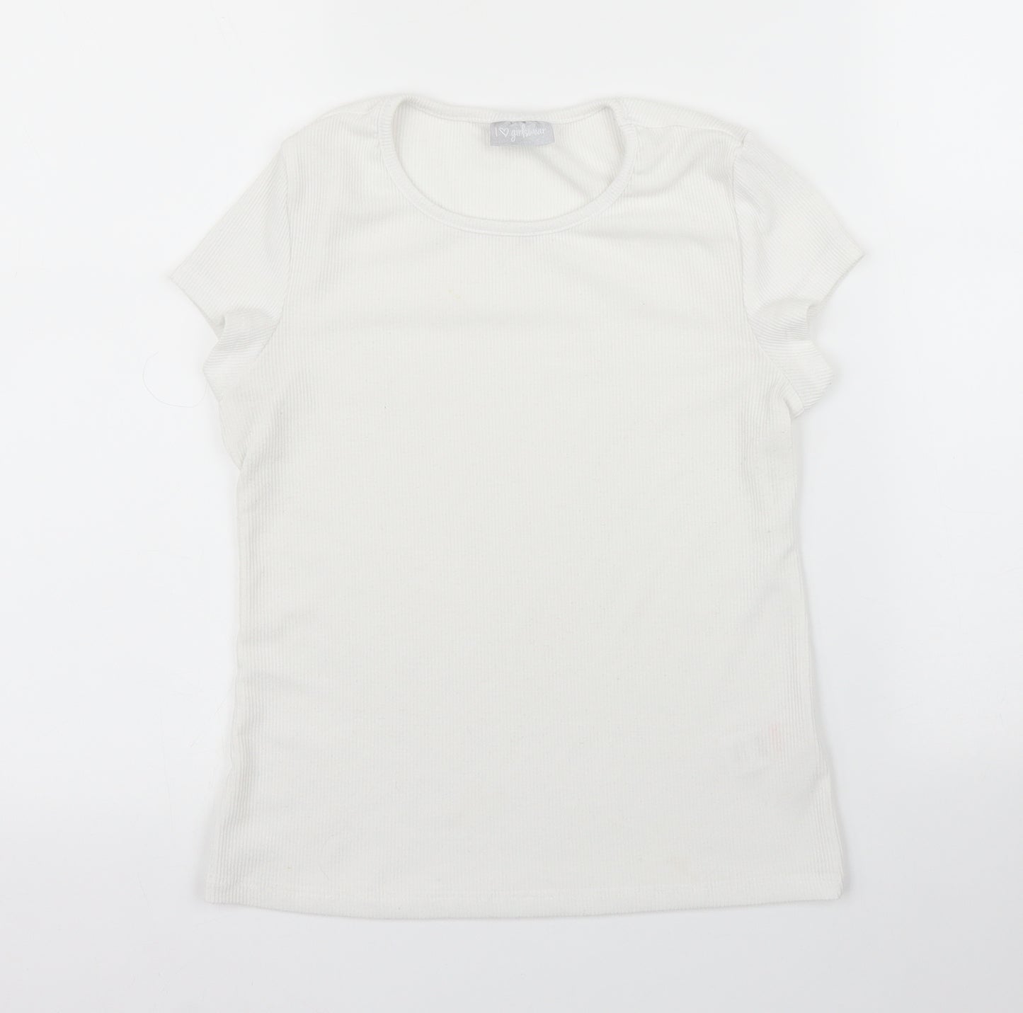 Matalan Girls White   Basic T-Shirt Size 11 Years