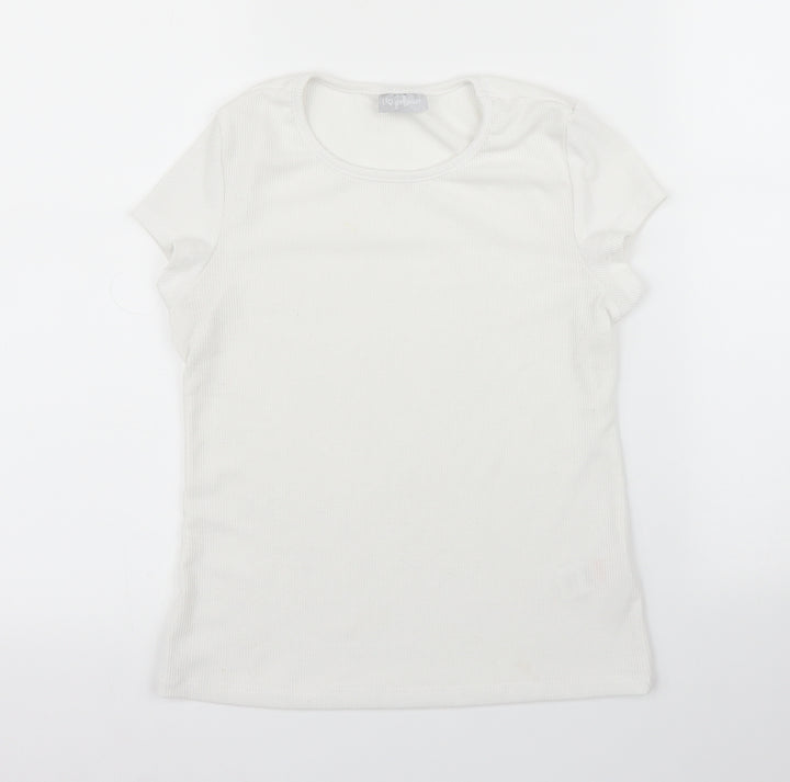 Matalan Girls White   Basic T-Shirt Size 11 Years