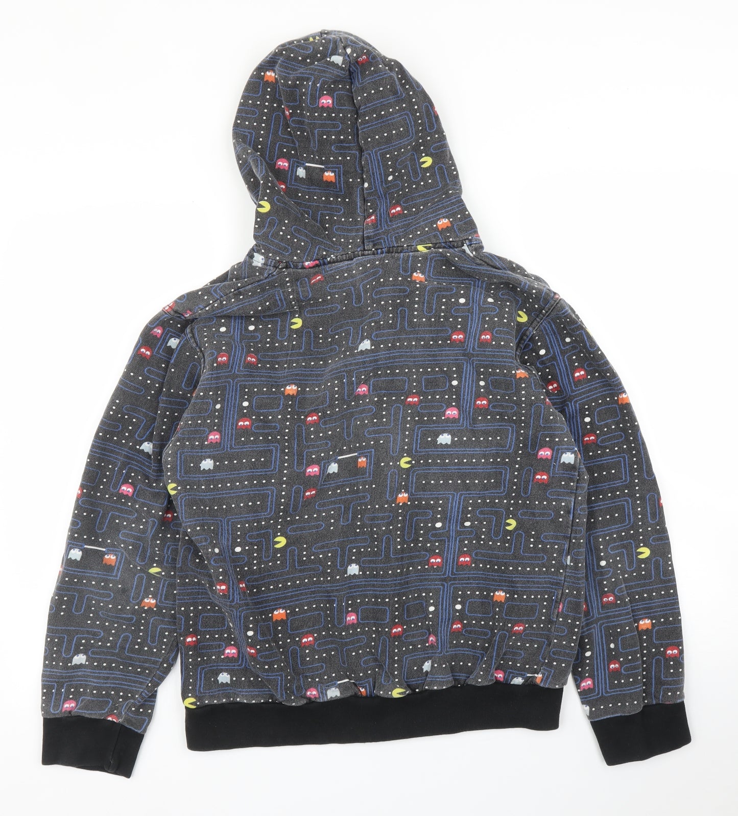 Eat Me Womens Black   Full Zip Hoodie Size M  - Pacman