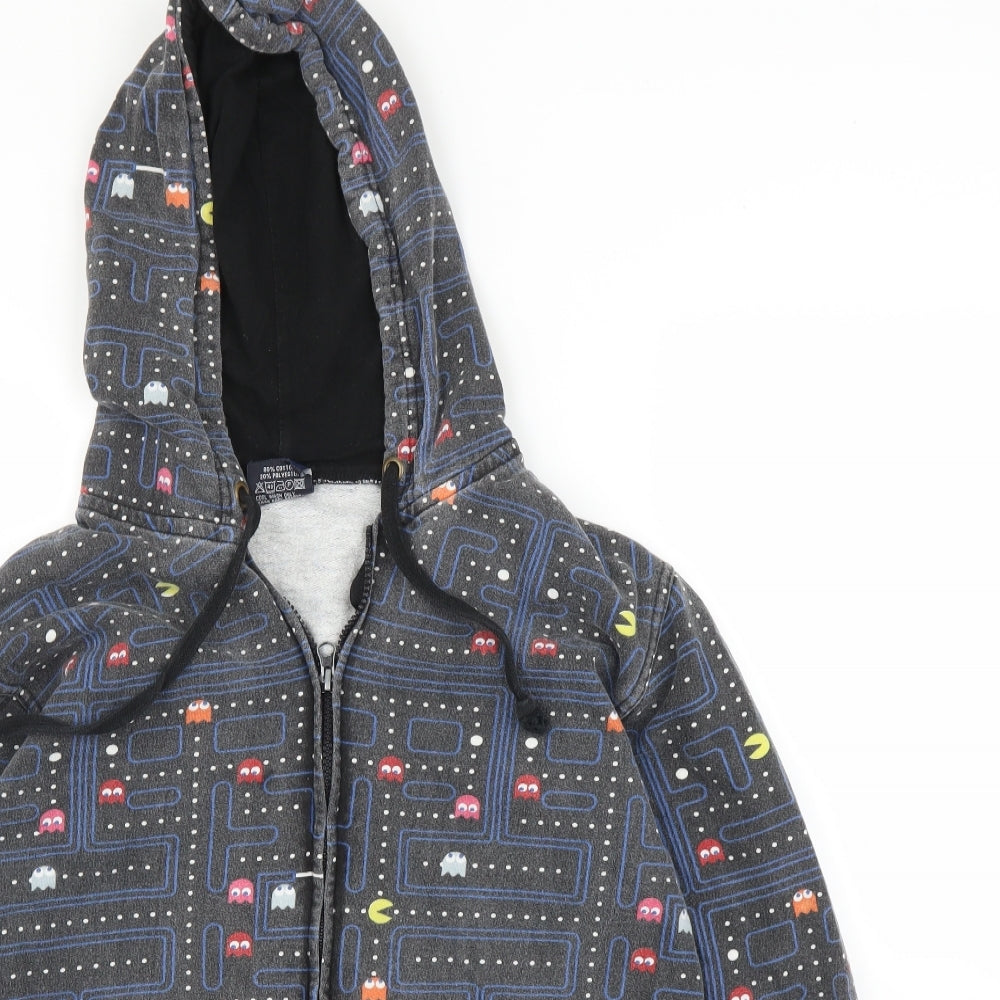 Eat Me Womens Black   Full Zip Hoodie Size M  - Pacman