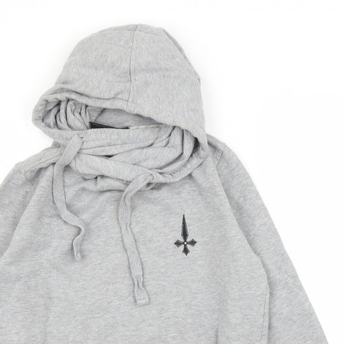 Judas Sinned Mens Grey  Polyester Pullover Hoodie Size S