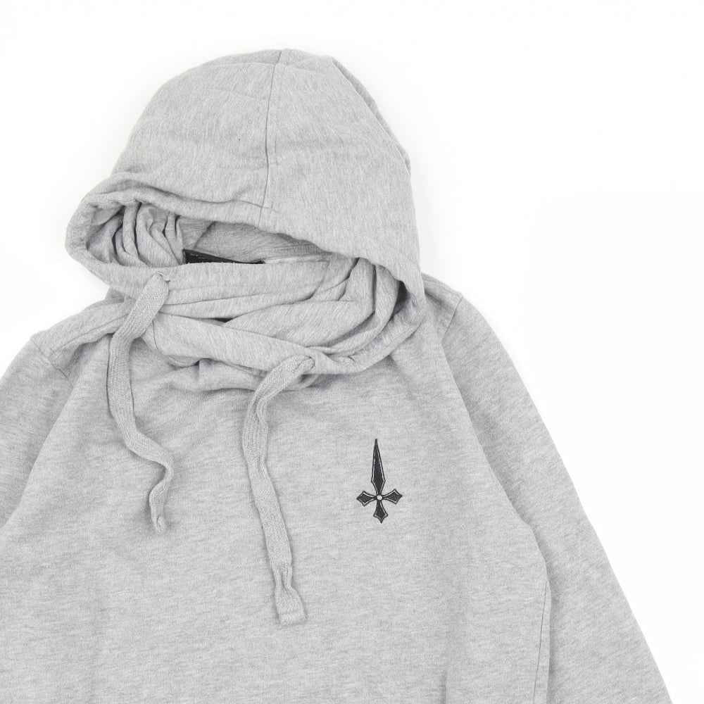 Judas Sinned Mens Grey  Polyester Pullover Hoodie Size S