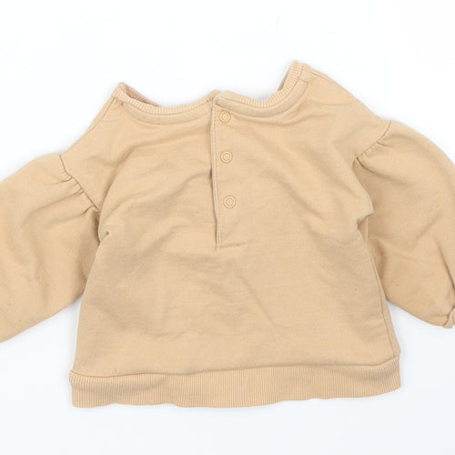 George Girls Beige   Pullover Jumper Size 3-6 Months
