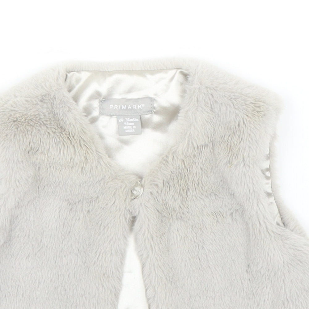 Primark Girls Silver   Cardigan Jumper Size 2 Years